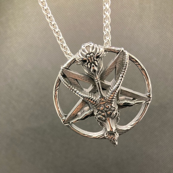 Satanic WICCAN Cross Necklace - Picture 1 of 7